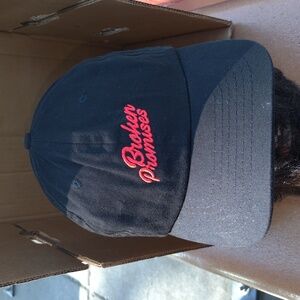 Broken Promises Embroidered Strapback Cap Hat Black